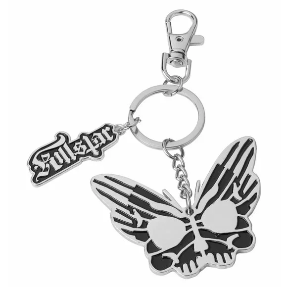 Killstar ✦ “Darkspell” Skull Butterfly Keychain ✦ Gothic Metal Accessory Black - Picture 2 of 3